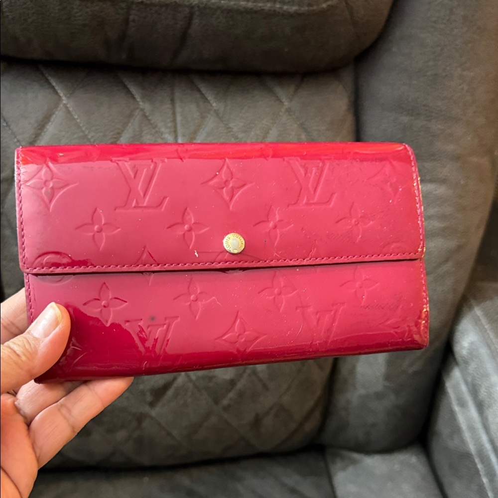 Louis Vuitton Cherry Red Embossed Wallet
